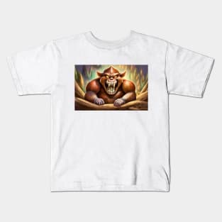 Angry, pumped-up squirrel with nuts Kids T-Shirt